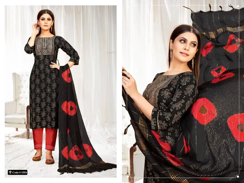 Meesho 1 Designer Rayon Printed Fancy Wear Ready Made Suit  Collection